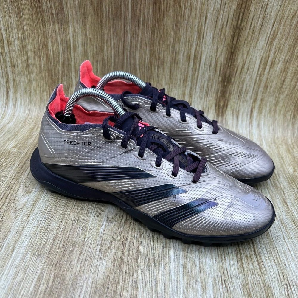 Adidas Predator League TF Men's Size 6.5 Soccer Shoes Silver Black‎ IF6376